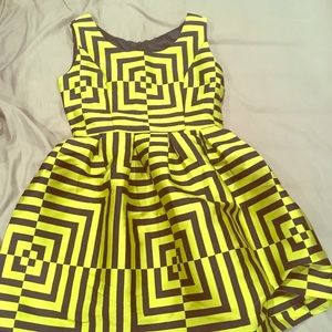 Party dress, black and gold
